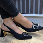 escarpin talon carre CD